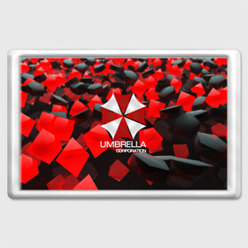 Магнит 45*70 с принтом Umbrella Corp. в Новосибирске, Пластик | Размер: 78*52 мм; Размер печати: 70*45 | biohazard | biohazard 7 | crocodile | fang | game | hand | monster | new umbrella | resident evil | resident evil 7 | umbrella | umbrella corp | umbrella corporation | zombie