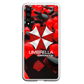 Чехол для Honor 20 с принтом Umbrella Corp в Новосибирске, Силикон | Область печати: задняя сторона чехла, без боковых панелей | biohazard | biohazard 7 | crocodile | fang | game | hand | monster | new umbrella | resident evil | resident evil 7 | umbrella | umbrella corp | umbrella corporation | zombie