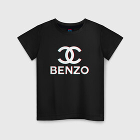 Детская футболка хлопок с принтом BBT BENZO GANG в Новосибирске, 100% хлопок | круглый вырез горловины, полуприлегающий силуэт, длина до линии бедер | bbt | benzo | benzo gang | big baby tape | ббт | бензо
