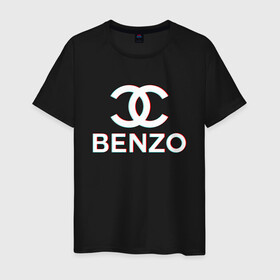 Мужская футболка хлопок с принтом BBT BENZO GANG в Новосибирске, 100% хлопок | прямой крой, круглый вырез горловины, длина до линии бедер, слегка спущенное плечо. | Тематика изображения на принте: bbt | benzo | benzo gang | big baby tape | ббт | бензо