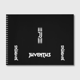 Альбом для рисования с принтом JUVENTUS BLACK WHITE в Новосибирске, 100% бумага
 | матовая бумага, плотность 200 мг. | Тематика изображения на принте: cr7 | cristiano | juve | juventus | ronaldo | детская | для школы | криш | криштано | криштану | мужская | роналдо | роналду | рюкзак | спорт | спортивная | сумка | форма | футбол | школьная | юва | ювентус