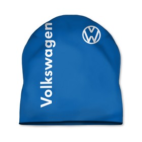 Шапка 3D с принтом Volkswagen. в Новосибирске, 100% полиэстер | универсальный размер, печать по всей поверхности изделия | 2020 | car | sport | volkswagen | авто | автомобильные | бренд | вирус | коронавирус | марка | машина | новый лого | спорт | стиль | фольксваген