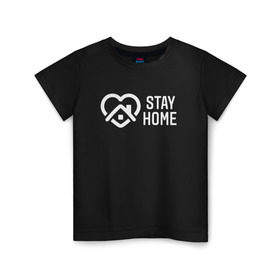 Детская футболка хлопок с принтом INSTAGRAM (STAY HOME). в Новосибирске, 100% хлопок | круглый вырез горловины, полуприлегающий силуэт, длина до линии бедер | instagram | stay home | дистанция | инстаграм | логотип | лучше дома | остаться дома | сиди дома
