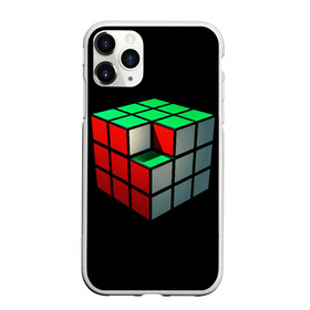 Чехол для iPhone 11 Pro Max матовый с принтом Кубик Рубика в Новосибирске, Силикон |  | 3d | головоломка | игры | кубик | мозг | недостающий | рубика | элемент