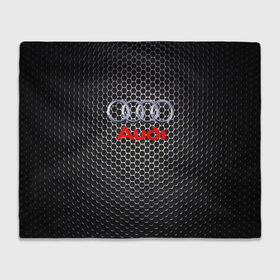 Плед 3D с принтом AUDI в Новосибирске, 100% полиэстер | закругленные углы, все края обработаны. Ткань не мнется и не растягивается | 