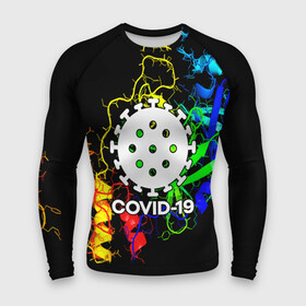 Мужской рашгард 3D с принтом COVID 19 NEW в Новосибирске,  |  | covid 19 | molecule | абстракция | клетки | коронавирус | медицина | микробы | молекулы | наука | нейрон | нейроны | текстура | текстуры | формула