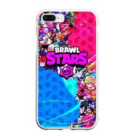 Чехол для iPhone 7Plus/8 Plus матовый с принтом BRAWL STARS в Новосибирске, Силикон | Область печати: задняя сторона чехла, без боковых панелей | 8 bit | bibi | brawl stars | brock | bull | crow | dinomike | el primo | leon | mobile game | nita | poko | ricochet | sandy | shall | stars | tara | бравл старс | ворон | леон | мобильные игры