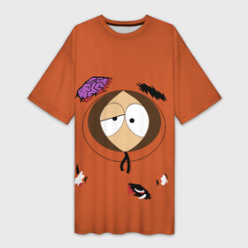 Платье-футболка 3D с принтом South Park. Dead Kenny в Новосибирске,  |  | broflovski | cartman | eric | kenny | kyle | marsh | park | south | stan | баттерс | брофловски | кайл | картман | кенни | леопольд | маккормик | марш | парк | стотч | стэн | эрик | южный