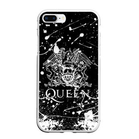 Чехол для iPhone 7Plus/8 Plus матовый с принтом QUEEN в Новосибирске, Силикон | Область печати: задняя сторона чехла, без боковых панелей | queen | британская рок группа | квин | куин | кьюин | мистер робот | музыка | рами малек | рок | рок музыка | фредди меркьюри