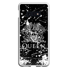 Чехол для Samsung S10E с принтом QUEEN в Новосибирске, Силикон | Область печати: задняя сторона чехла, без боковых панелей | Тематика изображения на принте: queen | британская рок группа | квин | куин | кьюин | мистер робот | музыка | рами малек | рок | рок музыка | фредди меркьюри