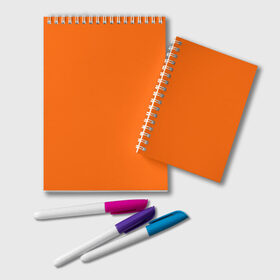 Блокнот с принтом Цвет апельсиновая корка в Новосибирске, 100% бумага | 48 листов, плотность листов — 60 г/м2, плотность картонной обложки — 250 г/м2. Листы скреплены удобной пружинной спиралью. Цвет линий — светло-серый
 | orange peel | pantone | без рисунка | коричневый | лето весна | модный цвет 2020 | оранжевый | оттенок оранжевого | рыжий | цвет апельсиновая корка