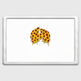 Магнит 45*70 с принтом Pizza Clan в Новосибирске, Пластик | Размер: 78*52 мм; Размер печати: 70*45 | ghostface | method man | pizza | rap | rza | wu tang | ву танг | еда | метод мен | пицца | рэп