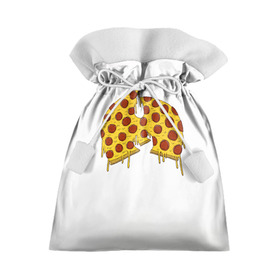 Подарочный 3D мешок с принтом Pizza Clan в Новосибирске, 100% полиэстер | Размер: 29*39 см | Тематика изображения на принте: ghostface | method man | pizza | rap | rza | wu tang | ву танг | еда | метод мен | пицца | рэп