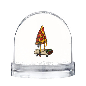 Снежный шар с принтом ПИЦЦА НА ШАВЕРМЕ в Новосибирске, Пластик | Изображение внутри шара печатается на глянцевой фотобумаге с двух сторон | food | pizza | еда | пицца | скейтборд | шаверма | шаурма