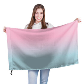 Флаг 3D с принтом НЕЖНОСТЬ в Новосибирске, 100% полиэстер | плотность ткани — 95 г/м2, размер — 67 х 109 см. Принт наносится с одной стороны | градиент | красиво | нежность | розовый | синий | спокойно | текстуры | цвета