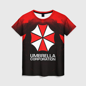 Женская футболка 3D с принтом UMBRELLA CORP в Новосибирске, 100% полиэфир ( синтетическое хлопкоподобное полотно) | прямой крой, круглый вырез горловины, длина до линии бедер | ada wong | biohazard | leon | nemesis | project resistance | raccoon city | re | re3 | resident evil | resident evil 3 | rpd | stars | umbrella | ада вонг | амбрелла | немезис | ужасы