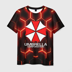 Мужская футболка 3D с принтом UMBRELLA CORP в Новосибирске, 100% полиэфир | прямой крой, круглый вырез горловины, длина до линии бедер | ada wong | biohazard | leon | nemesis | project resistance | raccoon city | re | re3 | resident evil | resident evil 3 | rpd | stars | umbrella | ада вонг | амбрелла | немезис | ужасы