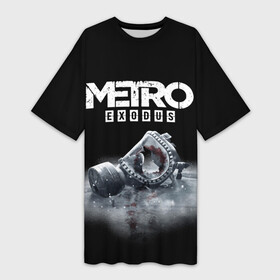 Платье-футболка 3D с принтом METRO EXODUS. в Новосибирске,  |  | exodus | horror | metro 2033 | metro exodus | sparta | survival | артём | игры | исход | метро | метро 2035 | спарта | спартанцы