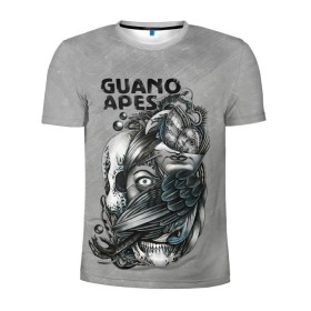 Мужская футболка 3D спортивная с принтом Guano Apes в Новосибирске, 100% полиэстер с улучшенными характеристиками | приталенный силуэт, круглая горловина, широкие плечи, сужается к линии бедра | guano apes | offline | open your eyes | proud like a god | rock | sandra nasiс | альтернатива | альтернативный рок | музыка | рок | рок квартет | сандра насич