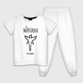 Детская пижама хлопок с принтом Nirvana In utero в Новосибирске, 100% хлопок |  брюки и футболка прямого кроя, без карманов, на брюках мягкая резинка на поясе и по низу штанин
 | in utero | nirvana | nirvana in utero | smile | курт кобейн | нирвана | нирвана in utero