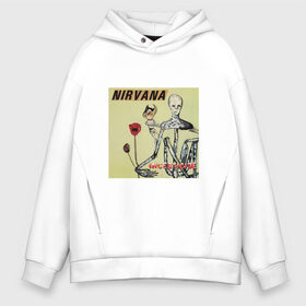 Мужское худи Oversize хлопок с принтом NIRVANA в Новосибирске, френч-терри — 70% хлопок, 30% полиэстер. Мягкий теплый начес внутри —100% хлопок | боковые карманы, эластичные манжеты и нижняя кромка, капюшон на магнитной кнопке | Тематика изображения на принте: in utero | nevermind | nirvana | nirvana in utero | nirvana logo | smile | курт кобейн | нирвана | нирвана in utero | нирвана лого