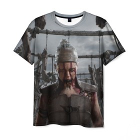 Мужская футболка 3D с принтом Hellblade 2 в Новосибирске, 100% полиэфир | прямой крой, круглый вырез горловины, длина до линии бедер | games | hellblade 2 | micosoft | ninja | saga | senuas | theory | xbox | игры