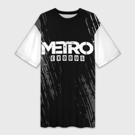 Платье-футболка 3D с принтом METRO EXODUS. в Новосибирске,  |  | exodus | horror | metro 2033 | metro exodus | sparta | survival | артём | игры | исход | метро | метро 2035 | спарта | спартанцы