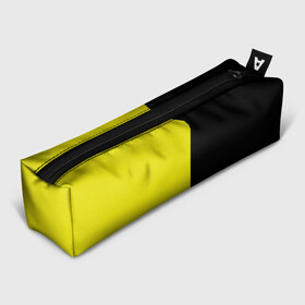 Пенал 3D с принтом BLACK YELLOW в Новосибирске, 100% полиэстер | плотная ткань, застежка на молнии | 2020 | black yellow | желтый | модные | популярное | популярные цвета | популярный | тренд | черный