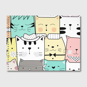 Альбом для рисования с принтом Деловые котейки в Новосибирске, 100% бумага
 | матовая бумага, плотность 200 мг. | cat | cats | домашнее животное | квадрокот | кот | котейка | котики | кошка | кошки | мартовские коты | милая | милые | мимими | мур | мурмур | мурмурмур | мяу | няшные | прикольная | смешная | улыбки