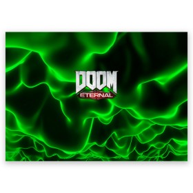 Поздравительная открытка A6 с принтом DOOM ETERNAL в Новосибирске, 100% бумага | плотность бумаги 280 г/м2, матовая, на обратной стороне линовка и место для марки
 | 