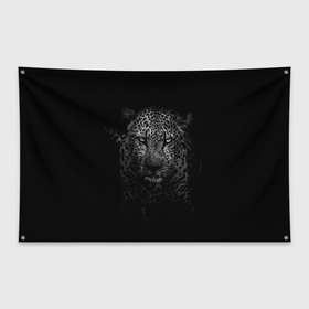 Флаг-баннер с принтом Леопард в Новосибирске, 100% полиэстер | размер 67 х 109 см, плотность ткани — 95 г/м2; по краям флага есть четыре люверса для крепления | животные | звери | картинки | кошки | крупные | леопард | прикольные | хищник