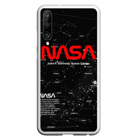 Чехол для Honor P30 с принтом NASA в Новосибирске, Силикон | Область печати: задняя сторона чехла, без боковых панелей | nasa | астронавт | вселенная | звёздная карта | звёзды | космический | космонавт | космонавтика | космос | наса | ракета | шатл