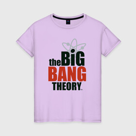 Женская футболка хлопок с принтом Big Bang Theory logo в Новосибирске, 100% хлопок | прямой крой, круглый вырез горловины, длина до линии бедер, слегка спущенное плечо | big bang theory | howard wolowitz | leonard hofstadter | penny | raj | sheldon cooper | stuart bloom | vdgerir | воловитц | леонард хофстедер | пэнни | радж | раджешь кутрапалли | тбв | теория большого взрыва | чак лорри | шелдон | шэл