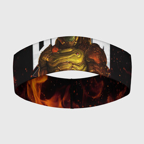 Повязка на голову 3D с принтом DOOM ETERNAL в Новосибирске,  |  | demons | devil | doom | doom eternal | doom guy | doom slayer | hell | iddqd | slayer | ад | демоны | дум | палач рока