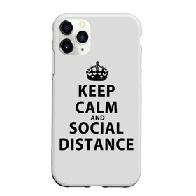 Чехол для iPhone 11 Pro матовый с принтом Keep Calm And Social Distance в Новосибирске, Силикон |  | Тематика изображения на принте: 2019 | biohazard | calm | china | coronavirus | covid 19 | inc | keep | ncov | ncov19 | ncov2019 | plague | survivor | virus | warning | вирус | дистанцию | коронавирус | соблюдай