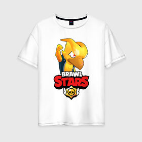 Женская футболка хлопок Oversize с принтом BRAWL STARS CROW PHOENIX в Новосибирске, 100% хлопок | свободный крой, круглый ворот, спущенный рукав, длина до линии бедер
 | 8 bit | 8 бит | bibi | brawl stars | crow | el brown | leon | leon shark | max | mr.p | phoenix | sally leon | shark | sprout | stars | virus | werewolf | акула | биби | вирус | ворон | леон | оборотень | пингвин