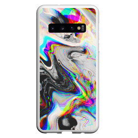 Чехол для Samsung Galaxy S10 с принтом DIGITAL ABSTRACT GLITCH в Новосибирске, Силикон | Область печати: задняя сторона чехла, без боковых панелей | Тематика изображения на принте: abstraction | geometry | glitch | hexagon | neon | paints | stripes | texture | triangle | абстракция | брызги | геометрия | глитч | краски | неон | неоновый | соты | текстура