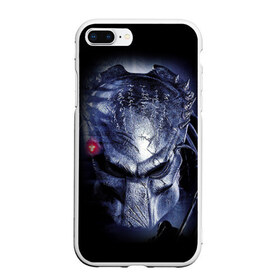 Чехол для iPhone 7Plus/8 Plus матовый с принтом PREDATOR в Новосибирске, Силикон | Область печати: задняя сторона чехла, без боковых панелей | aliens | avp | black | cinema | predator | кино | фильм хищник | фильмы | хищник | чёрный | чужой