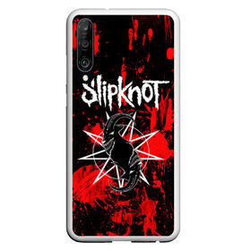 Чехол для Honor P30 с принтом Slipknot в Новосибирске, Силикон | Область печати: задняя сторона чехла, без боковых панелей | animal | blood | metal | rock | slipknot | абстракция | брызги | геометрия | группа | животные | знак | кровь | логотип | маски | метал | петля | пятна | рога | рок | символ | слипкнот