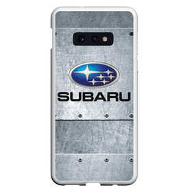 Чехол для Samsung S10E с принтом SUBARU в Новосибирске, Силикон | Область печати: задняя сторона чехла, без боковых панелей | 2020 | auto | forester | impreza | outback | sport | sti | subaru | tribeca | wrx | авто | автомобиль | автомобильные | аутбек | бренд | врх | импреза | марка | машины | оутбек | спорт | сти | субару | трибека | форестер