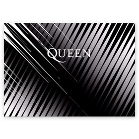 Поздравительная открытка A6 с принтом Queen в Новосибирске, 100% бумага | плотность бумаги 280 г/м2, матовая, на обратной стороне линовка и место для марки
 | 3d | queen | британская | группа | исполнитель | лого | логотип | музыканты | надпись | рок | эмблема