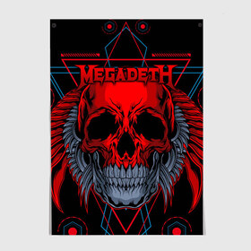 Постер с принтом Megadeth в Новосибирске, 100% бумага
 | бумага, плотность 150 мг. Матовая, но за счет высокого коэффициента гладкости имеет небольшой блеск и дает на свету блики, но в отличии от глянцевой бумаги не покрыта лаком | countdown to extinction | бас | гитара | группа | дэйв мастейн | кико лоурейро | лос анджелес | метал | трэш | хард рок | хеви метал