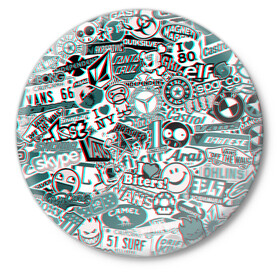 Значок с принтом Бренды (Стерео красный/синий) в Новосибирске,  металл | круглая форма, металлическая застежка в виде булавки | Тематика изображения на принте: авто | бренд | буквы | герой | дудл | звезда | значок | игровые | иероглифы | картинки | лого | логотип | марка | надпись | номер | перс | персонаж | пиксель | смайл | стерео | супер | фото | число | шилд