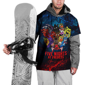 Накидка на куртку 3D с принтом Five Nights At Freddys в Новосибирске, 100% полиэстер |  | 5 ночей с фредди | five nights at freddys | fnaf | horror | nightmare | страшилки | ужасы | фнаф | фредди фазбер | хоррор