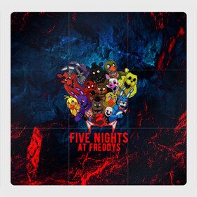 Магнитный плакат 3Х3 с принтом Five Nights At Freddys в Новосибирске, Полимерный материал с магнитным слоем | 9 деталей размером 9*9 см | 5 ночей с фредди | five nights at freddys | fnaf | horror | nightmare | страшилки | ужасы | фнаф | фредди фазбер | хоррор