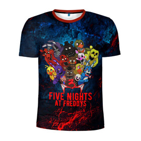 Мужская футболка 3D спортивная с принтом Five Nights At Freddys в Новосибирске, 100% полиэстер с улучшенными характеристиками | приталенный силуэт, круглая горловина, широкие плечи, сужается к линии бедра | 5 ночей с фредди | five nights at freddys | fnaf | horror | nightmare | страшилки | ужасы | фнаф | фредди фазбер | хоррор