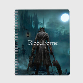 Тетрадь с принтом Bloodborne в Новосибирске, 100% бумага | 48 листов, плотность листов — 60 г/м2, плотность картонной обложки — 250 г/м2. Листы скреплены сбоку удобной пружинной спиралью. Уголки страниц и обложки скругленные. Цвет линий — светло-серый
 | bloodborne | bloodborne 2 | esport | game | playstation | бладборн | игра | киберспорт | киберспортсмен | порождение крови