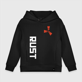 Детское худи Oversize хлопок с принтом RUST в Новосибирске, френч-терри — 70% хлопок, 30% полиэстер. Мягкий теплый начес внутри —100% хлопок | боковые карманы, эластичные манжеты и нижняя кромка, капюшон на магнитной кнопке | dayz | facepunch | rust | state of decay | survival | the forest | this war of mine | выживалка rust | раст