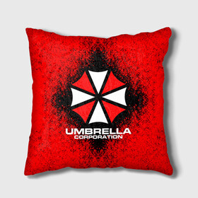 Подушка 3D с принтом Umbrella Corporation в Новосибирске, наволочка – 100% полиэстер, наполнитель – холлофайбер (легкий наполнитель, не вызывает аллергию). | состоит из подушки и наволочки. Наволочка на молнии, легко снимается для стирки | game | resident evil 3 | umbrella corporation | амбрелла | амбрелла корпорейшн | военная и фармацевтическая корпорация | игра | игры | умбрелла