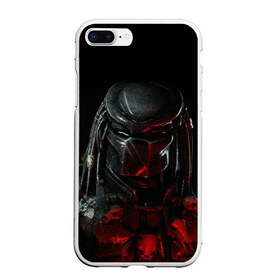 Чехол для iPhone 7Plus/8 Plus матовый с принтом PREDATOR в Новосибирске, Силикон | Область печати: задняя сторона чехла, без боковых панелей | aliens | avp | black | cinema | predator | кино | фильм хищник | фильмы | хищник | чёрный | чужой